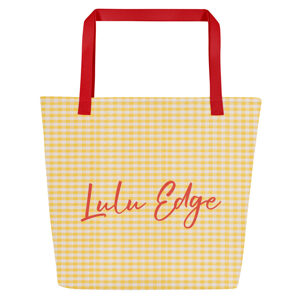 Kawaii Coloring Book "Farm Collection" by Lulu Edge All-Over Print Large Tote Bag