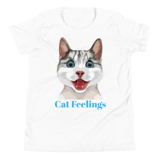Cat Feelings "Cats with Attitude" by Lulu Edge Youth Short Sleeve T-Shirt