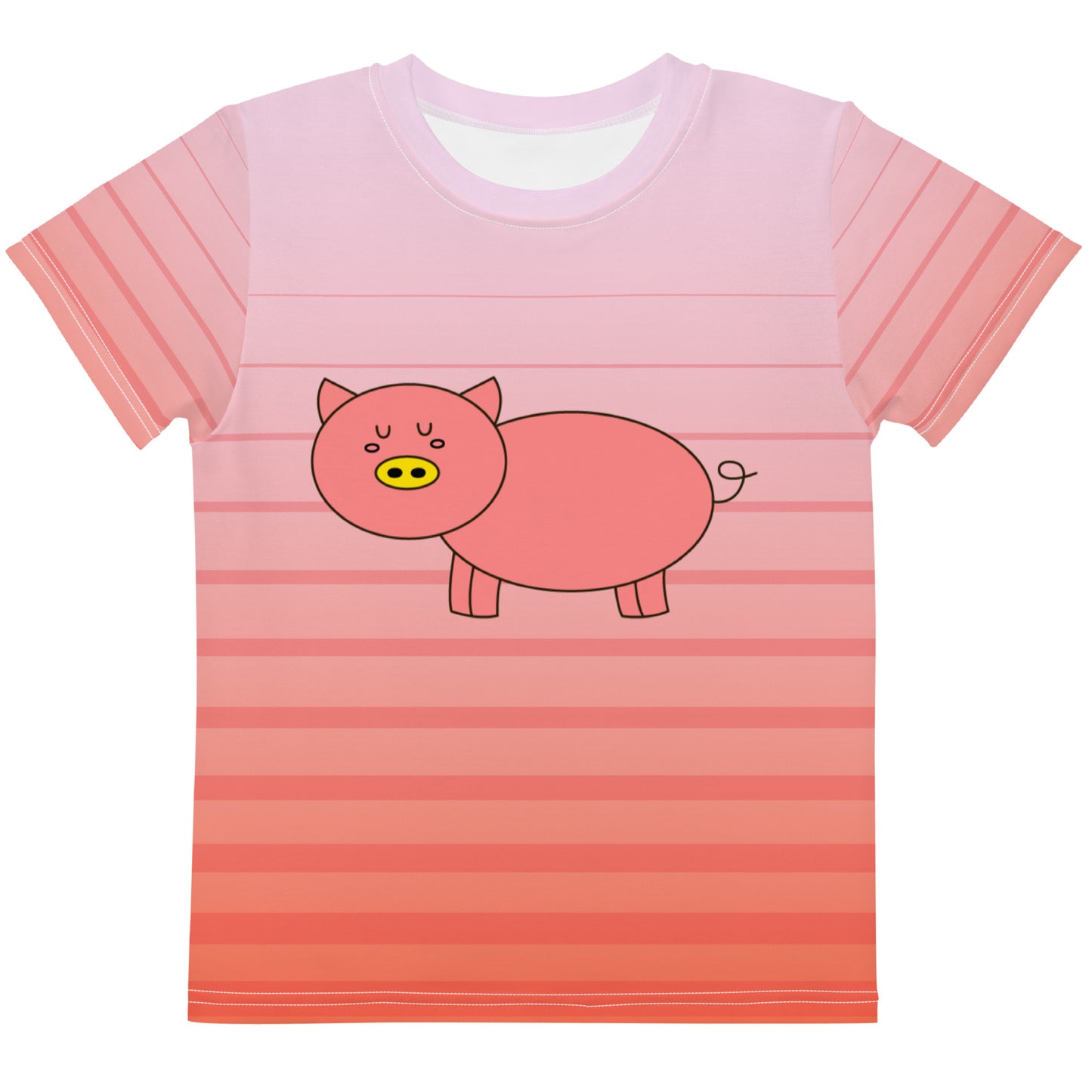 Kawaii Coloring Book "Farm Collection" by Lulu Edge Kids Crew Neck T-shirt