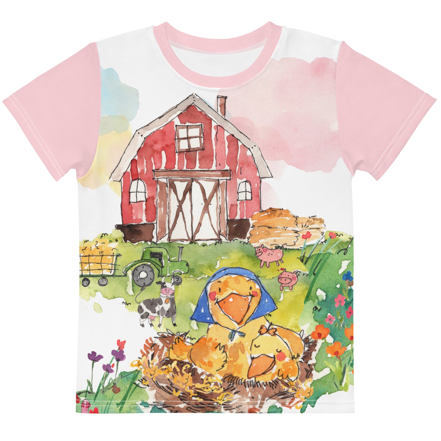 Penelope's Puddle Paddle Day "Rainbow Collection"  by Lulu Edge Kids Crew Neck T-shirt