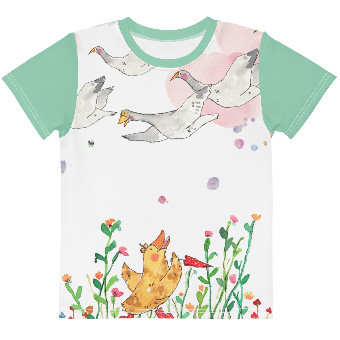 Penelope's Puddle Paddle Day "Rainbow Collection"  by Lulu Edge Kids Crew Neck T-shirt