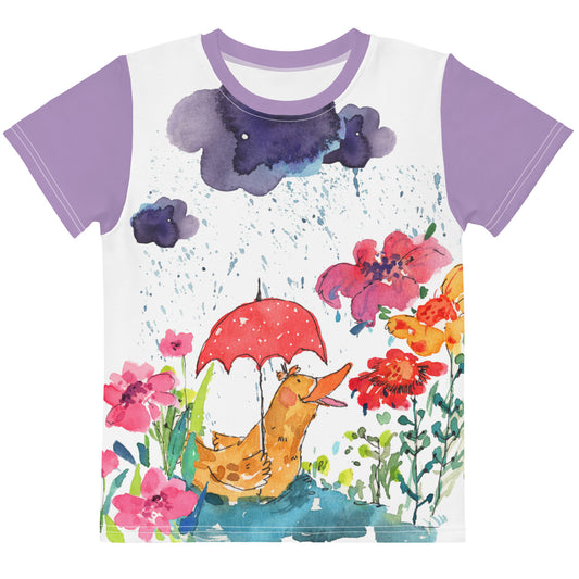 Penelope's Puddle Paddle Day "Rainbow Collection"  by Lulu Edge Kids Crew Neck t-shirt