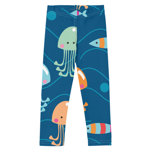 Kawaii Coloring Book "Undersea Collection" by Lulu Edge Kid's Leggings