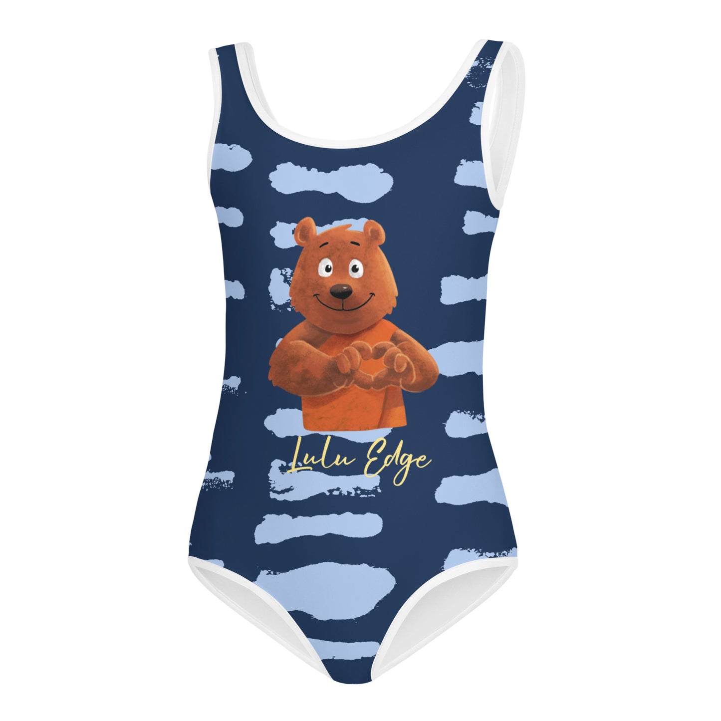 Buddha Bear "Zen Collection" by Lulu Edge All-Over Print Kids Swimsuit