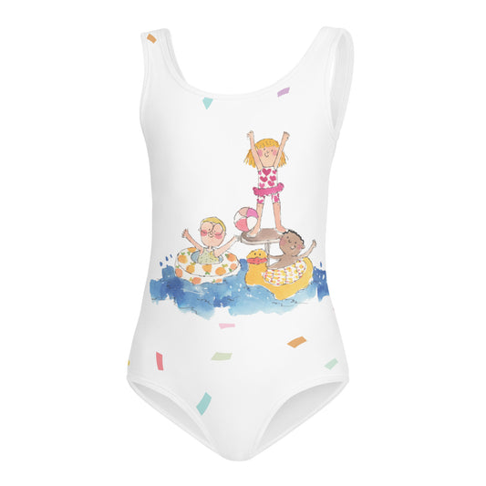 My First Week of School " First Day Collection" by Lulu Edge All-Over Print Kids Swimsuit