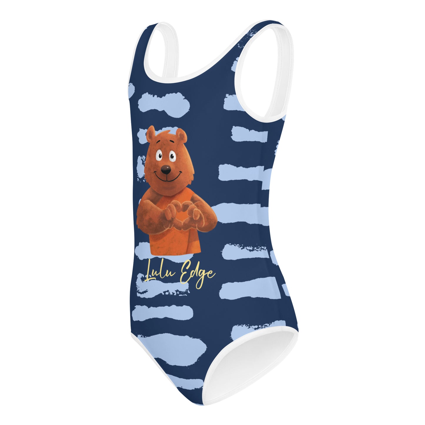 Buddha Bear "Zen Collection" by Lulu Edge All-Over Print Kids Swimsuit