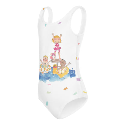 My First Week of School " First Day Collection" by Lulu Edge All-Over Print Kids Swimsuit