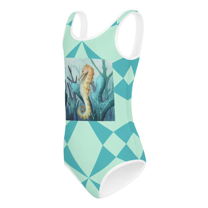 Wisdom of the Ocean "Seahorse Collection" by Lulu Edge All-Over Print Kids Swimsuit