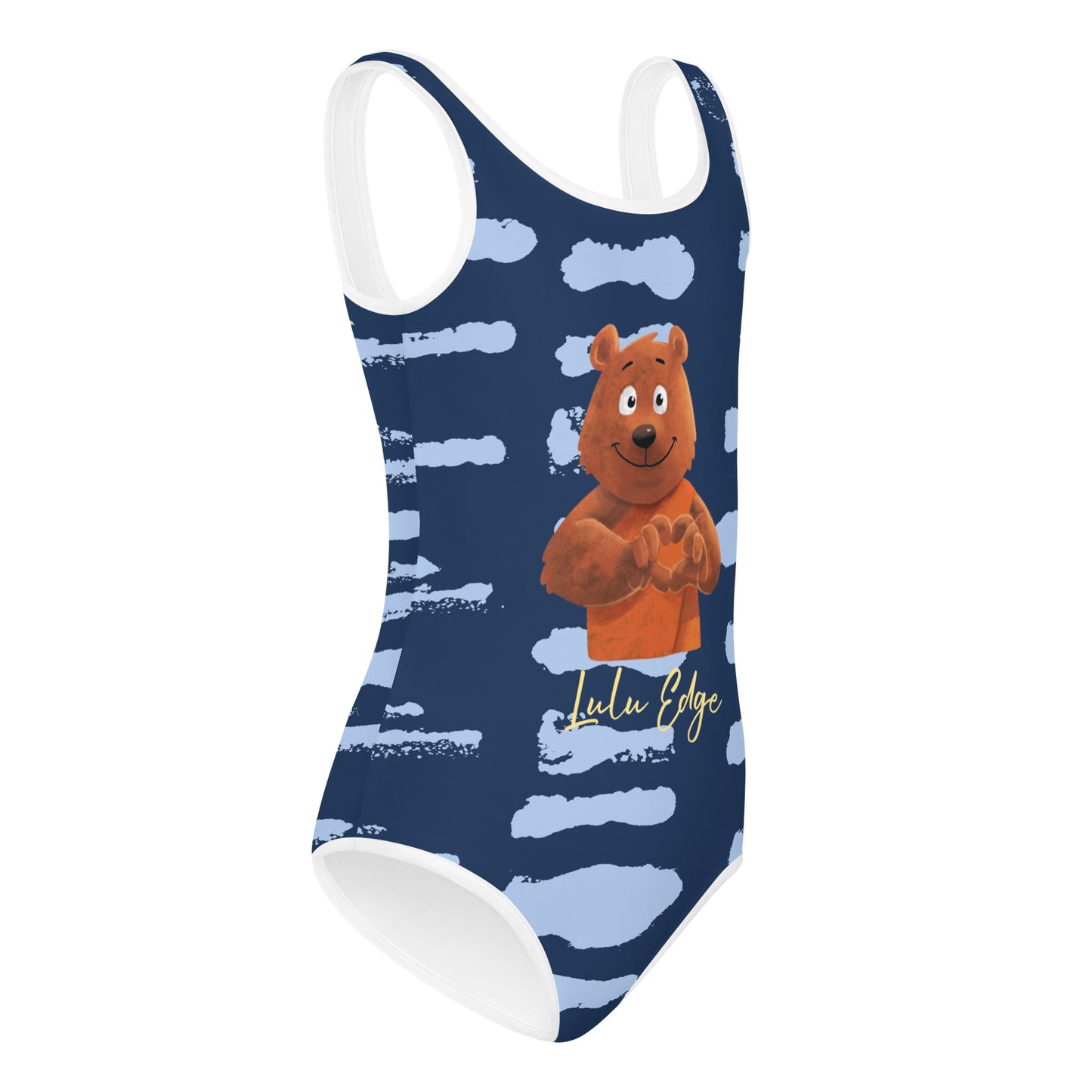 Buddha Bear "Zen Collection" by Lulu Edge All-Over Print Kids Swimsuit