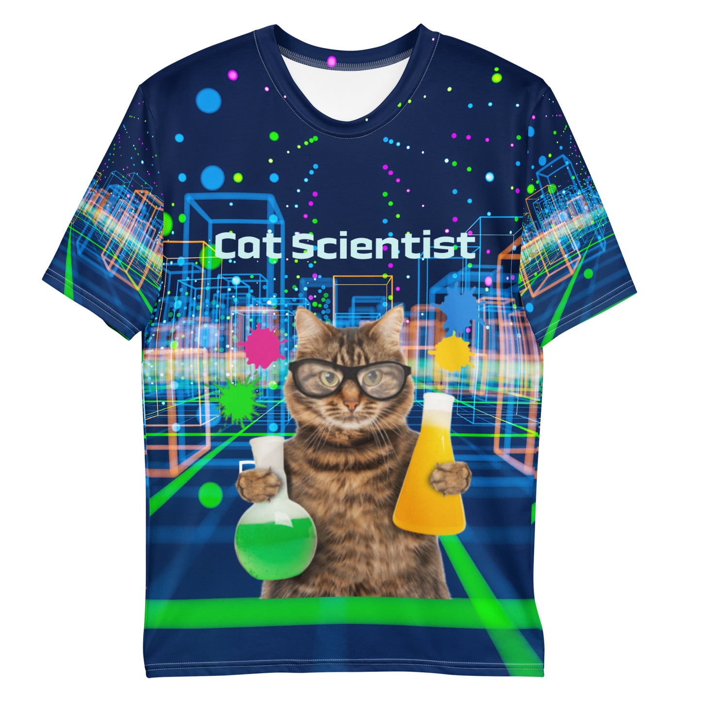 Cat Scientists "Mole-cool Collection" by Lulu Edge Men's T-shirt