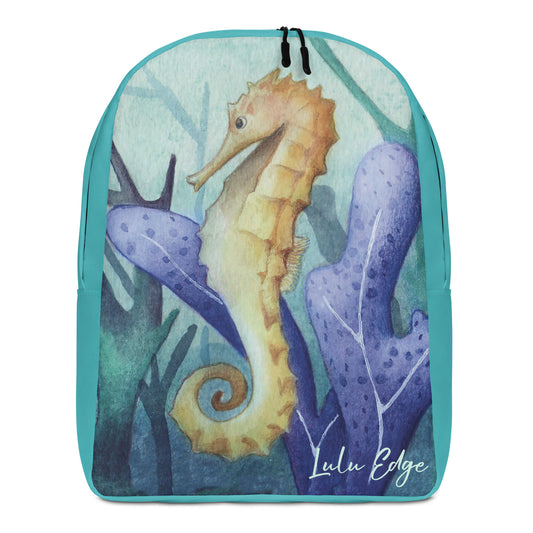 Wisdom of the Ocean "Seahorse Collection" by Lulu Edge Minimalist Backpack