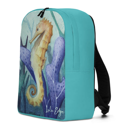 Wisdom of the Ocean "Seahorse Collection" by Lulu Edge Minimalist Backpack