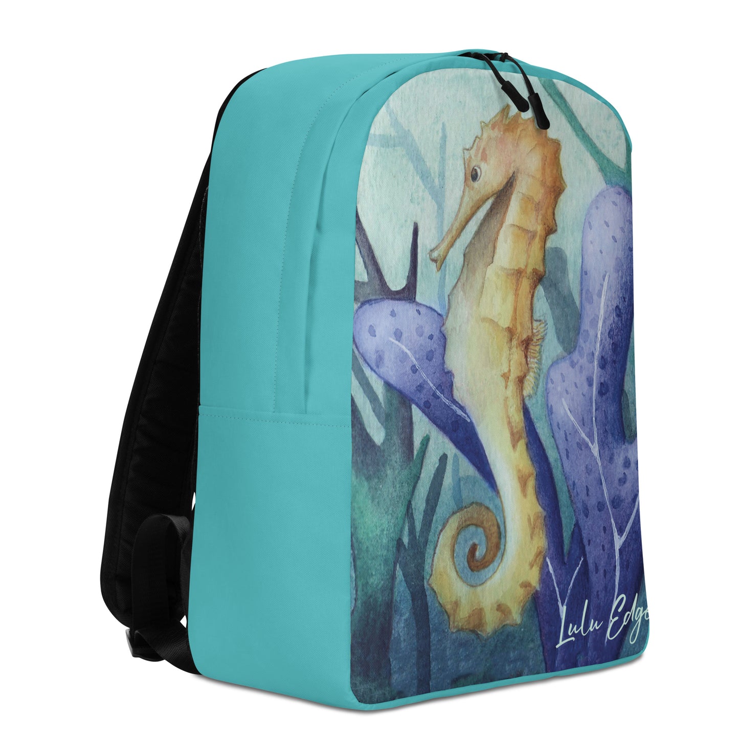 Wisdom of the Ocean "Seahorse Collection" by Lulu Edge Minimalist Backpack