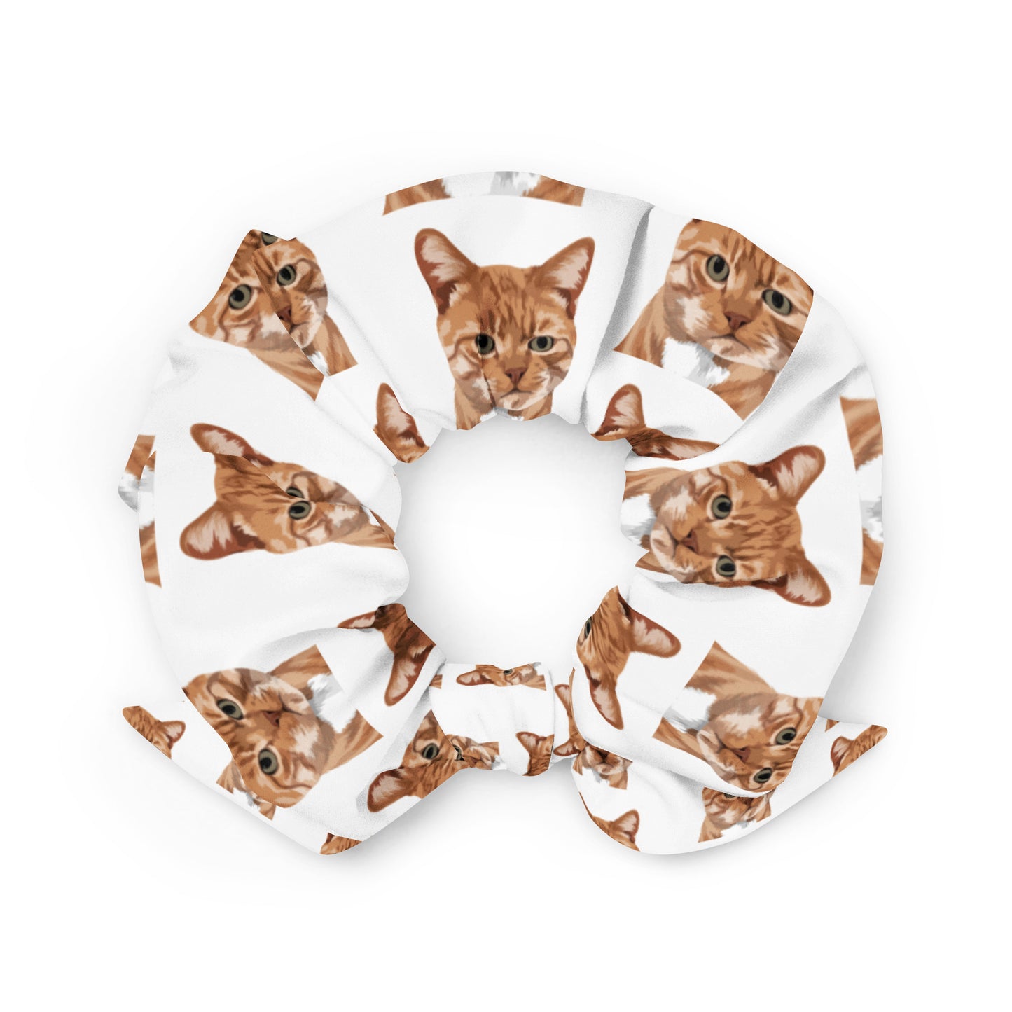 Cat Feelings " Cattitude" by Lulu Edge Recycled Scrunchie