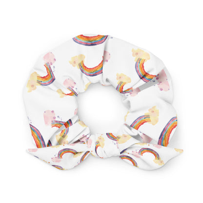 Penelope's Puddle Paddle Day "Rainbow Collection" by Lulu Edge Recycled Scrunchie