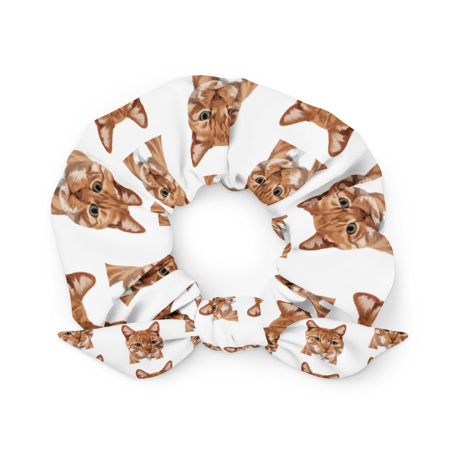 Cat Feelings " Cattitude" by Lulu Edge Recycled Scrunchie