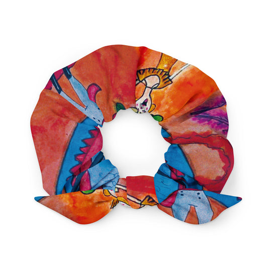 Science Mysteries "Circus Collection" by Lulu Edge Recycled Scrunchie