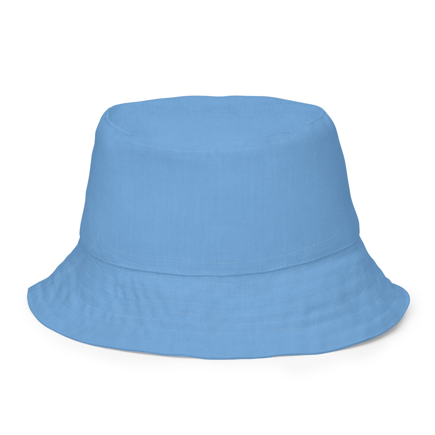 Orange Fox on a Blue Rug "Napping with a Chick Collection" by Lulu Edge Reversible Bucket Hat