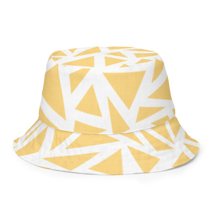 Orange Fox on a Blue Rug "Artsy Chick Collection" by Lulu Edge Reversible Bucket Hat