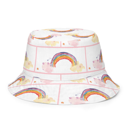 Penelope's Puddle Paddle Day "Rainbow Collection" by Lulu Edge Reversible Bucket Hat