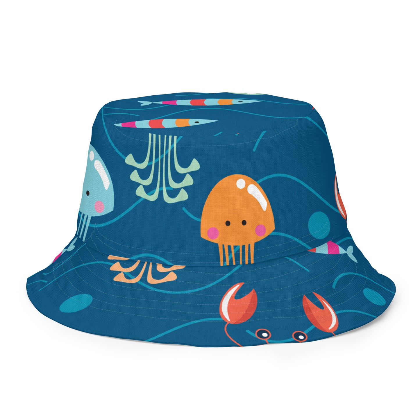 Kawaii Coloring Book "Undersea Collection" by Lulu Edge Reversible bucket hat