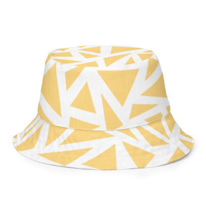 Orange Fox on a Blue Rug "Artsy Chick Collection" by Lulu Edge Reversible Bucket Hat