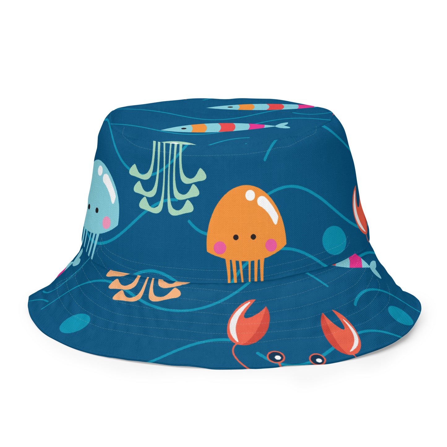 Kawaii Coloring Book "Undersea Collection" by Lulu Edge Reversible bucket hat