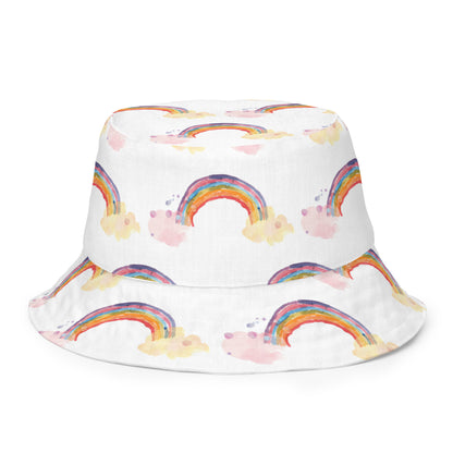 Penelope's Puddle Paddle Day "Rainbow Collection" by Lulu Edge Reversible Bucket Hat