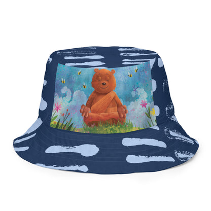 Buddha Bear "Zen Collections" by Lulu Edge Reversible Bucket Hat