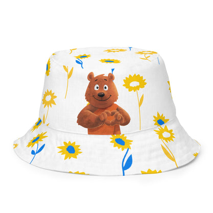 Buddha Bear "Zen Collection" by Lulu Edge Reversible Bucket Hat