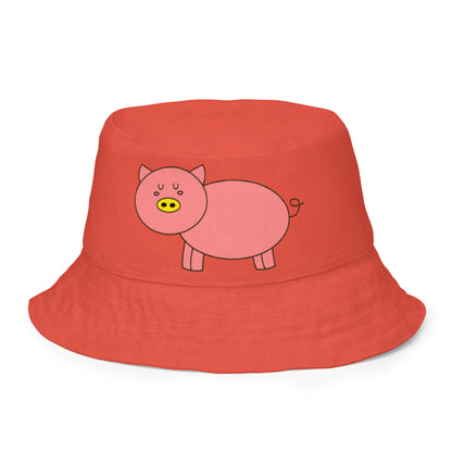 Kawaii Coloring Book "Farm Collection" by Lulu Edge Reversible Bucket Hat