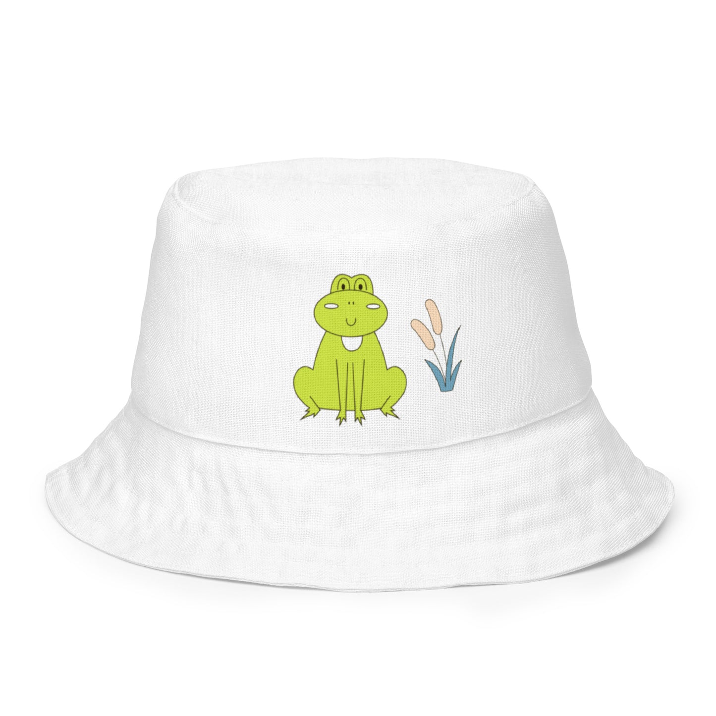 Kawaii Coloring Book "Frog Collection" by Lulu Edge Reversible Bucket Hat