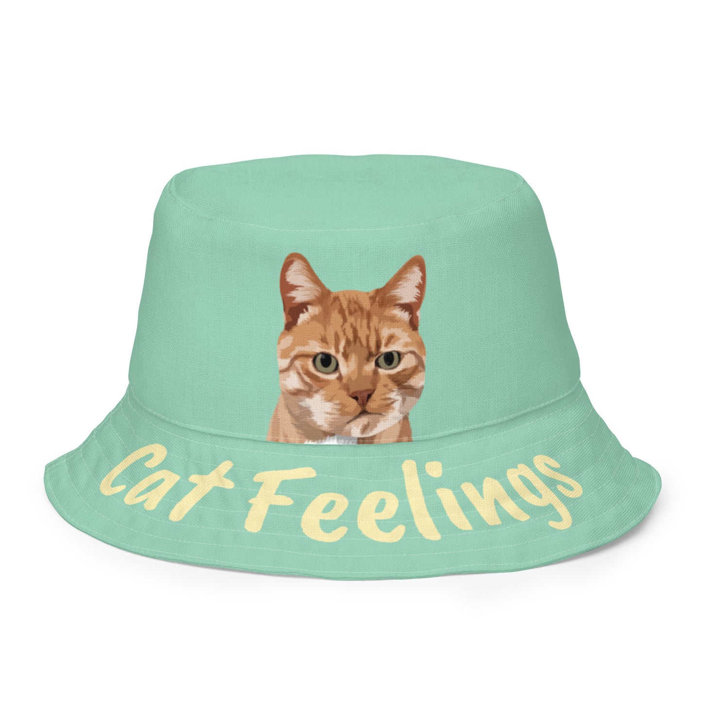 Cat Feelings "Cats With Attitude Collection" by Lulu Edge Reversible Bucket Hat