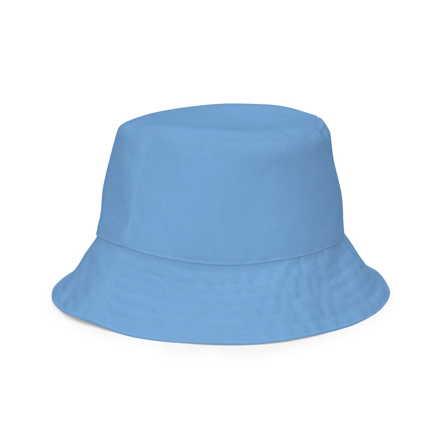 Orange Fox on a Blue Rug "Napping with a Chick Collection" by Lulu Edge Reversible Bucket Hat