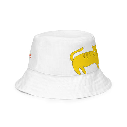 Kawaii Coloring Book "Cat Collection" by Lulu Edge Reversible Bucket Hat