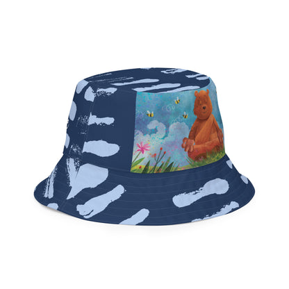 Buddha Bear "Zen Collections" by Lulu Edge Reversible Bucket Hat