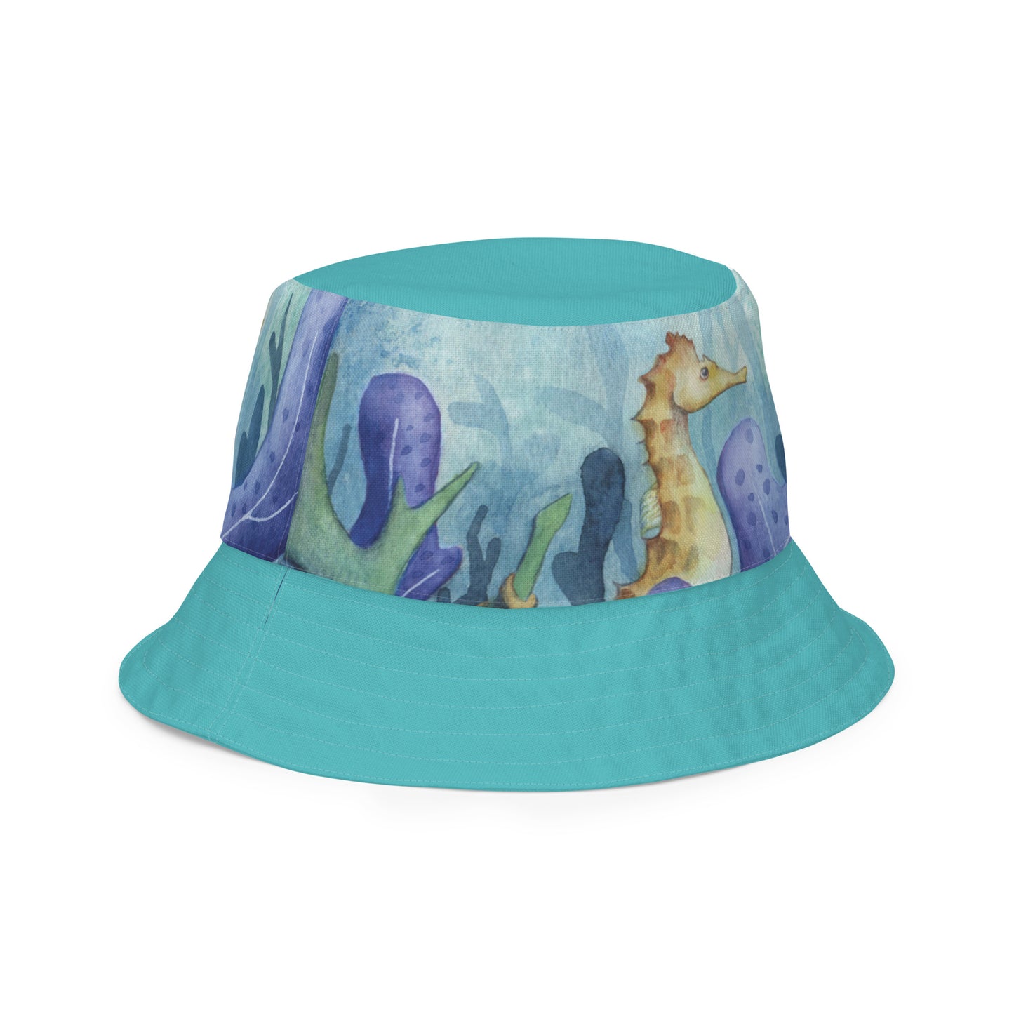 Wisdom of the Ocean "Seahorse Collection" by Lulu Edge Reversible Bucket Hat