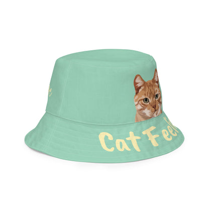 Cat Feelings "Cats With Attitude Collection" by Lulu Edge Reversible Bucket Hat