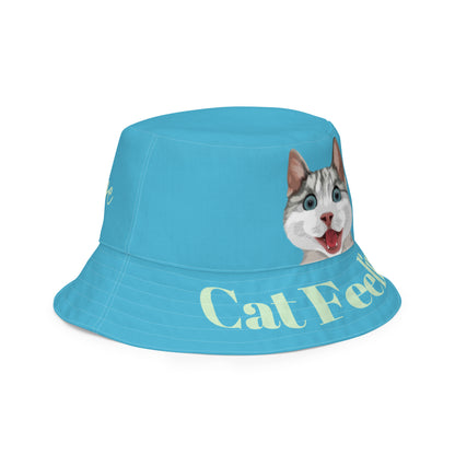 Cat Feelings "Cats With Attitude Collection" by Lulu Edge Reversible Bucket Hat