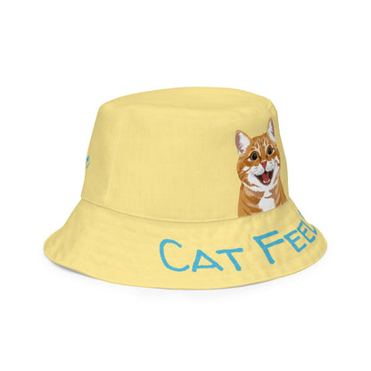 Cat Feelings "Cats With Attitude Collection" by Lulu Edge Reversible Bucket Hat