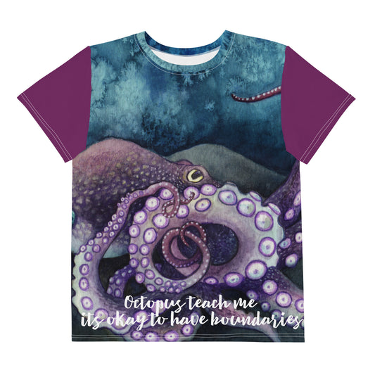 Wisdom of the Ocean "Sea horse Collection" by Lulu Edge Youth Crew Neck T-shirt