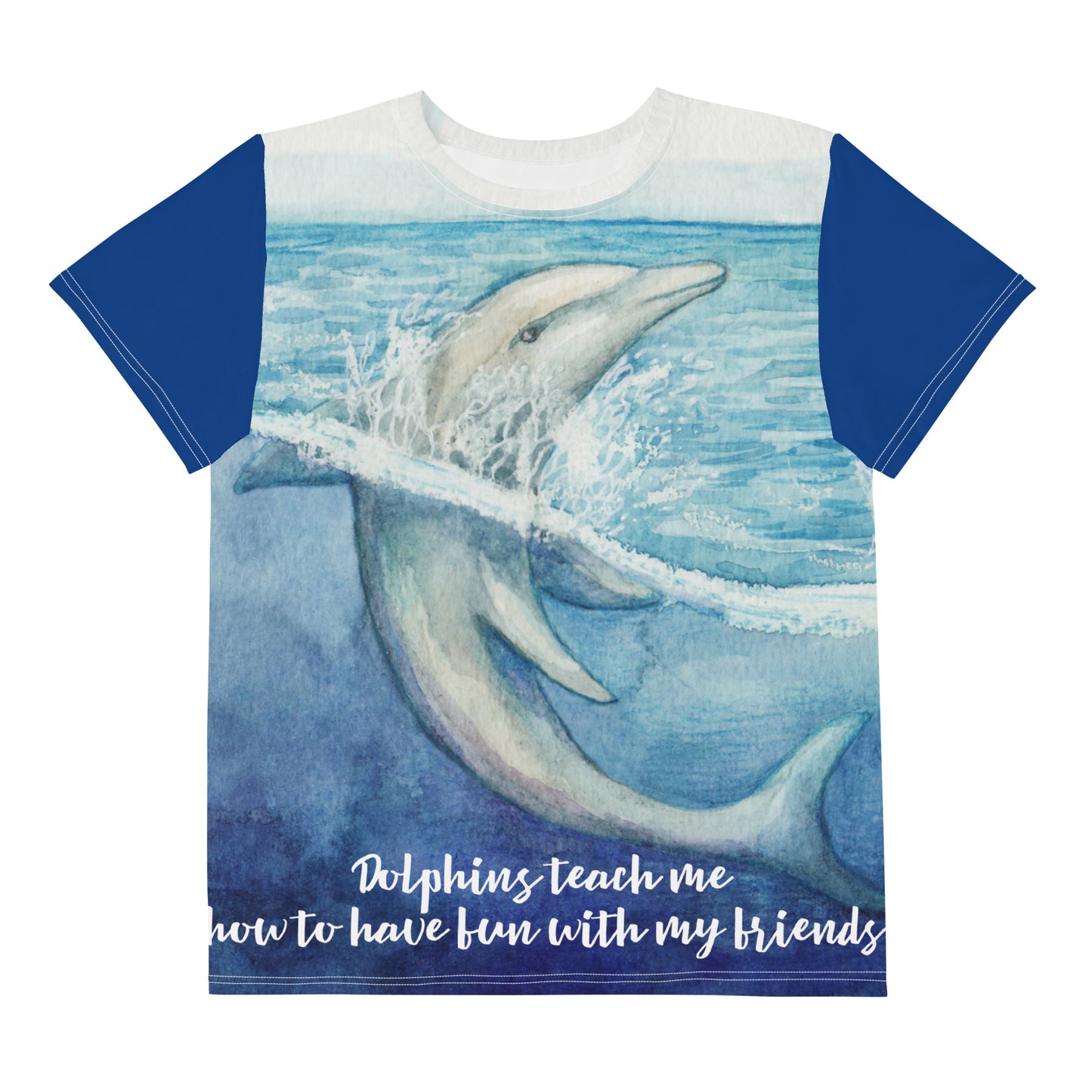 Wisdom of the Ocean "Sea horse Collection" by Lulu Edge Youth Crew Neck T-shirt