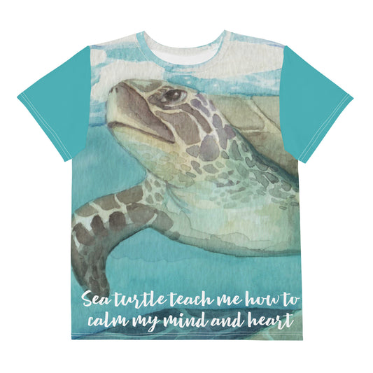 Wisdom of the Ocean "Sea horse Collection" by Lulu Edge Youth Crew Neck T-shirt