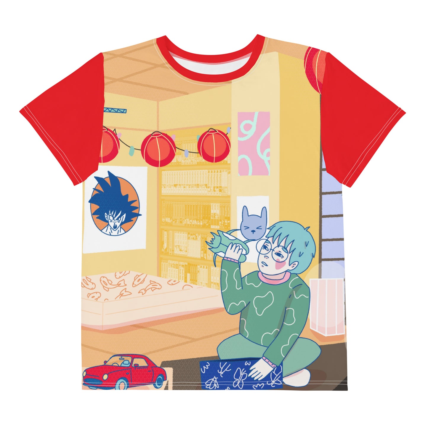 Tendo and the Bug Wars "Bug Collection" by Lulu Edge Youth Crew Neck T-shirt