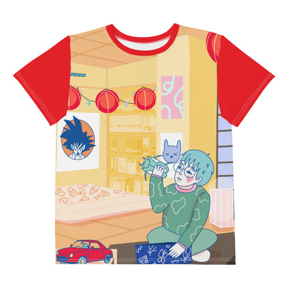 Tendo and the Bug Wars "Bug Collection" by Lulu Edge Youth Crew Neck T-shirt