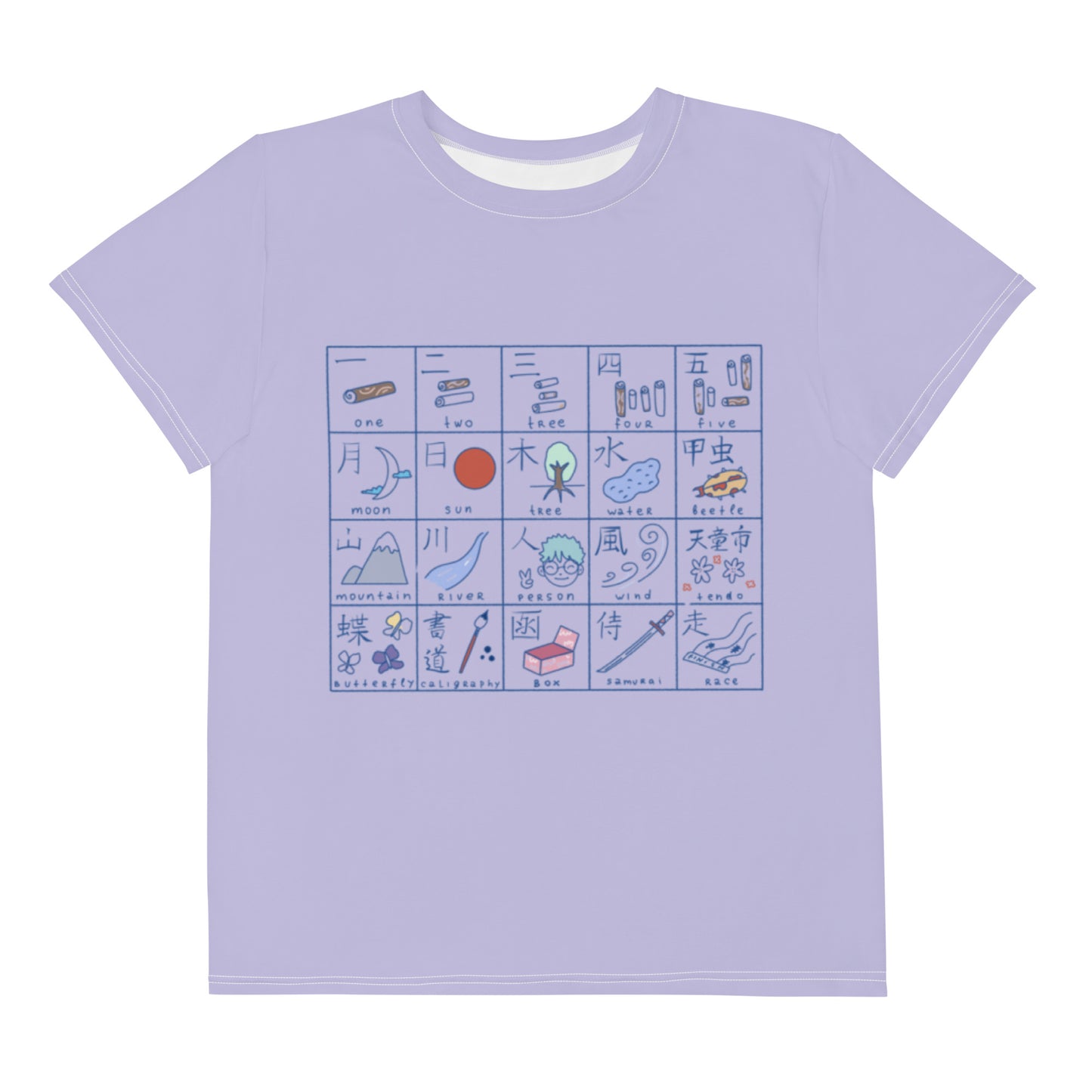 Tendo and the Bug Wars "Bug Collection" by Lulu Edge Youth Crew Neck T-shirt