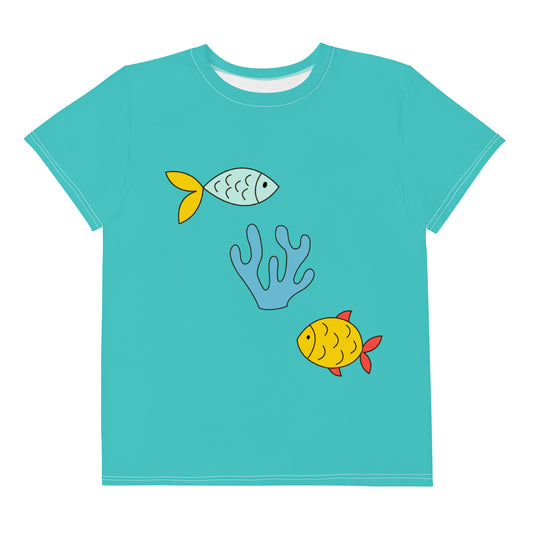 Kawaii Coloring Book "Undersea Collection" by Lulu Edge Youth Crew Neck T-shirt