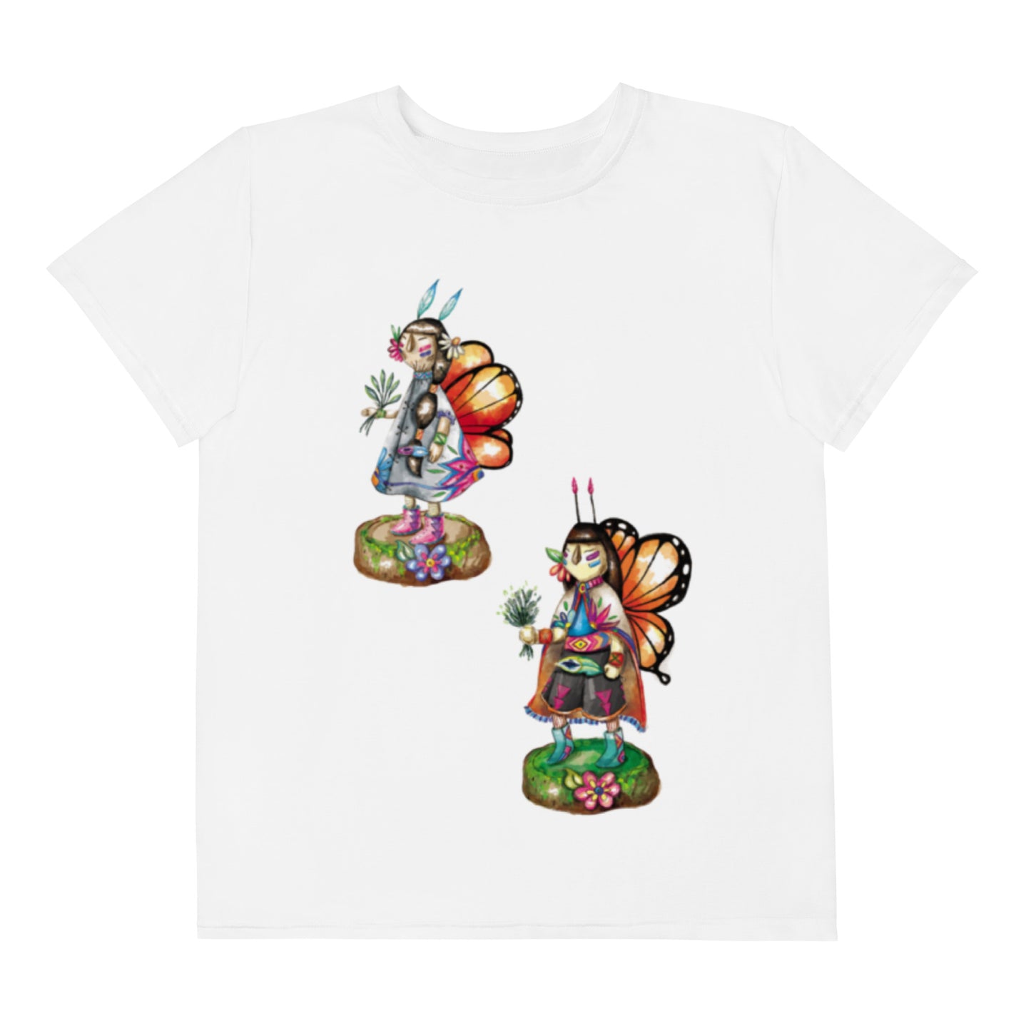 Nova the Butterfly Princess by Lulu Edge Butterfly Collection Youth crew neck t-shirt