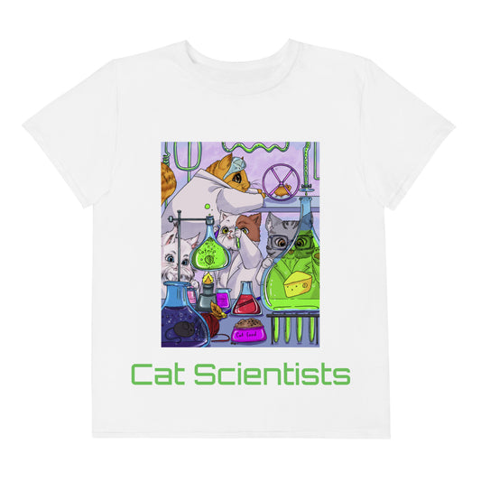 Cat Scientists "Mole-cool Collection" by Lulu Edge Youth Crew Neck T-shirt