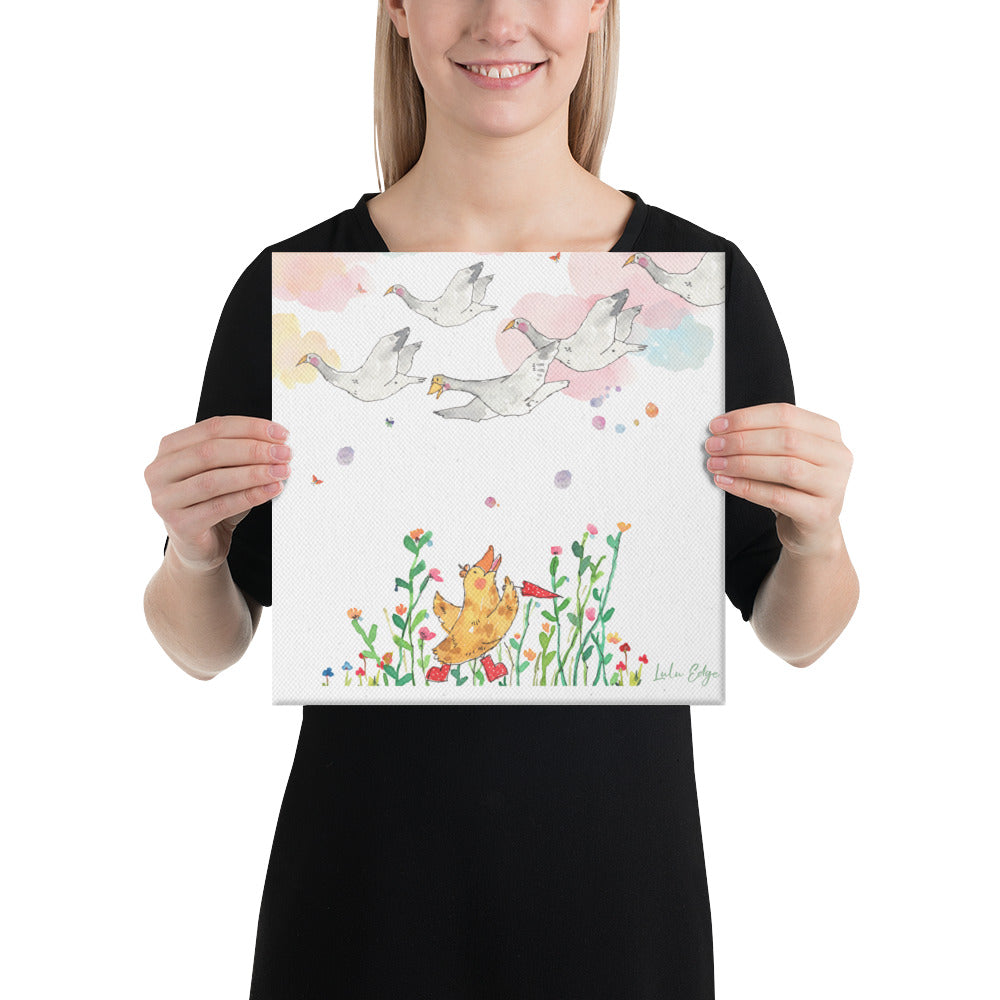 Penelope's Puddle Paddle Day "Rainbow Collection" by Lulu Edge Canvas